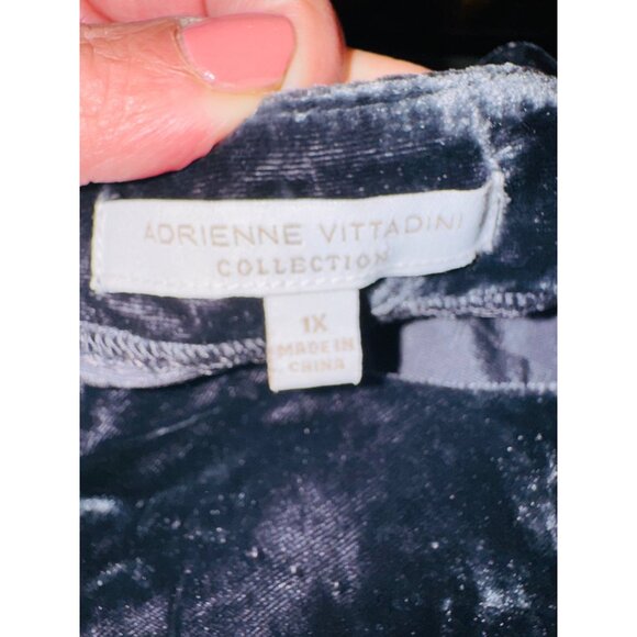 Adrienne Vittadini Whimseygoth Fairy Black Crushed Velvet Tunic Dress Minimalist - Picture 5 of 10